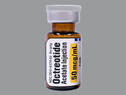 Octreotide Acetate: Esto es un Vial imprimido con nada en la parte delantera, nada en la parte posterior, y es fabricado por None.