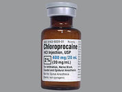 Chloroprocaine Hcl: This is a Vial imprinted with nothing on the front, nothing on the back.