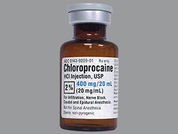 Chloroprocaine Hcl: Esto es un Vial imprimido con nada en la parte delantera, nada en la parte posterior, y es fabricado por None.