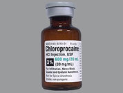 Chloroprocaine Hcl: This is a Vial imprinted with nothing on the front, nothing on the back.