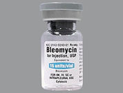 Bleomycin Sulfate: Esto es un Vial imprimido con nada en la parte delantera, nada en la parte posterior, y es fabricado por None.