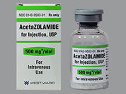 Acetazolamide Sodium: Esto es un Vial imprimido con nada en la parte delantera, nada en la parte posterior, y es fabricado por None.