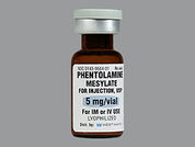 Phentolamine Mesylate: This is a Vial imprinted with nothing on the front, nothing on the back.