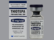 Thiotepa: This is a Vial imprinted with nothing on the front, nothing on the back.