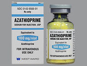 Azathioprine Sodium: Esto es un Vial imprimido con nada en la parte delantera, nada en la parte posterior, y es fabricado por None.