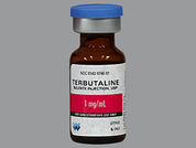 Terbutaline Sulfate: Esto es un Vial imprimido con nada en la parte delantera, nada en la parte posterior, y es fabricado por None.