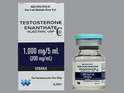 Testosterone Enanthate: This is a Vial imprinted with nothing on the front, nothing on the back.