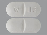 Penicillin V Potassium: This is a Tablet imprinted with W 112 on the front, nothing on the back.