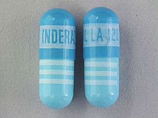 This is a Capsule Er 24hr imprinted with INDERAL LA 120 on the front, nothing on the back.
