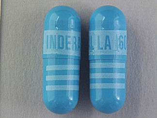 This is a Capsule Er 24hr imprinted with INDERAL LA 160 on the front, nothing on the back.