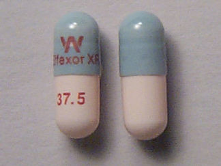 This is a Capsule Er 24 Hr imprinted with W  Effexor XR on the front, 37.5 on the back.
