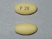 Protonix: This is a Tablet Dr imprinted with P 20 on the front, nothing on the back.