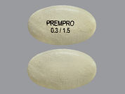 Prempro: This is a Tablet imprinted with PREMPRO  0.3/1.5 on the front, nothing on the back.