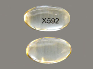 This is a Capsule imprinted with X592 on the front, nothing on the back.