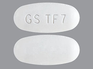 This is a Tablet Er imprinted with GS TF7 on the front, nothing on the back.
