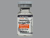 Lincomycin Hcl: This is a Vial imprinted with nothing on the front, nothing on the back.