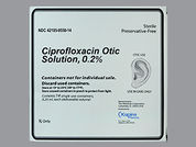 Ciprofloxacin Hcl: This is a Dropperette Single-use Drop Dispenser imprinted with nothing on the front, nothing on the back.