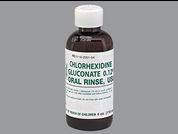 Chlorhexidine Gluconate: This is a Mouthwash imprinted with nothing on the front, nothing on the back.
