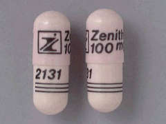 This is a Capsule imprinted with logo and Zenith  100 mg on the front, 2131 on the back.