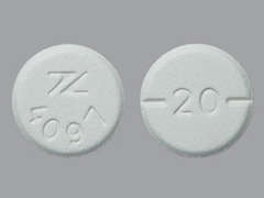 This is a white round Tablet imprinted with 20 on the front, logo and 4097 on the back, and is manufactured by TEVA USA.