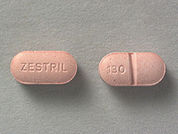 Zestril: This is a Tablet imprinted with ZESTRIL on the front, 130 on the back.