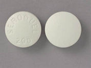 Seroquel: This is a Tablet imprinted with SEROQUEL  200 on the front, nothing on the back.