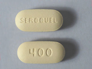 This is a Tablet imprinted with SEROQUEL on the front, 400 on the back.