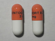 Budesonide Ec: This is a Capsule Delayed And Er imprinted with ENTOCORT EC  3 mg on the front, nothing on the back.