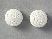 Bicalutamide: Esto es un Tableta imprimido con Cdx  50 en la parte delantera, logo en la parte posterior, y es fabricado por None.