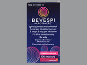 Bevespi Aerosphere: This is a Hfa Aerosol With Adapter imprinted with nothing on the front, nothing on the back.