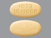 Dapagliflozin-Metformin Er: Esto es un Tableta I And Extend R Biphase 24hr imprimido con 1073  10/1000 en la parte delantera, nada en la parte posterior, y es fabricado por None.