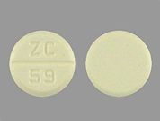 Azathioprine: This is a Tablet imprinted with ZC  59 on the front, nothing on the back.