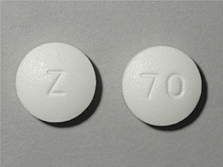 This is a Tablet imprinted with 70 on the front, Z on the back.