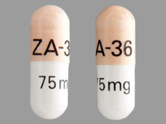 This is a Capsule Er 24 Hr imprinted with ZA-36 on the front, 75 mg on the back.