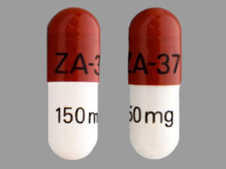 Esto es un Cápsula Er 24 Hr imprimido con ZA-37 en la parte delantera, 150 mg en la parte posterior, y es fabricado por None.