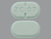 Haloperidol: This is a Tablet imprinted with ZC 07 on the front, nothing on the back.