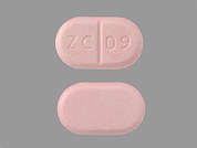 Haloperidol: This is a coral oblong Tablet imprinted with ZC 09 on the front, nothing on the back, and is manufactured by AHP.