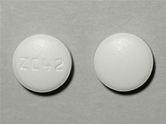 This is a Tablet imprinted with ZC42 on the front, nothing on the back.