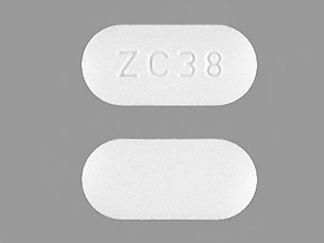 This is a Tablet imprinted with ZC38 on the front, nothing on the back.
