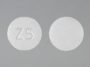 Amlodipine Besylate: This is a Tablet imprinted with Z 5 on the front, nothing on the back.