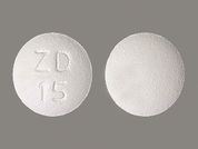 Topiramate: This is a Tablet imprinted with ZD  15 on the front, nothing on the back.