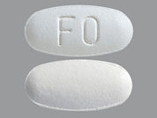 Tricor: This is a Tablet imprinted with FO on the front, nothing on the back.