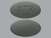 Etodolac Er: This is a gray oval Tablet Er 24 Hr imprinted with 272 on the front, nothing on the back, and is manufactured by ZYDUS PHARMACEU.