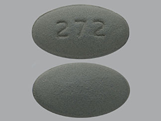 This is a Tablet Er 24 Hr imprinted with 272 on the front, nothing on the back.