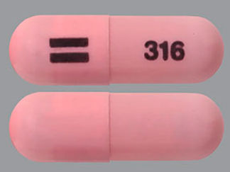 This is a Capsule imprinted with logo on the front, 316 on the back.