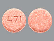 Telmisartan: Esto es un Tableta color café claro redondo imprimido con 471 en la parte delantera, nada en la parte posterior, y es fabricado por ZYDUS PHARMACEU.