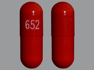 This is a Capsule imprinted with 652 on the front, nothing on the back.