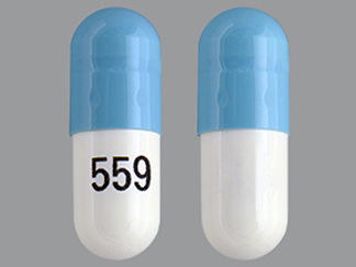 This is a Capsule imprinted with 559 on the front, nothing on the back.