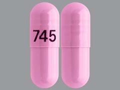 This is a Capsule Er 24hr imprinted with 745 on the front, nothing on the back.