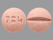 Doxazosin Mesylate: This is a Tablet imprinted with 784 on the front, nothing on the back.